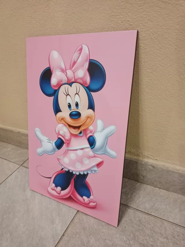 Minnie Mouse in Pink – Cartoons & Pop Art wall art mount by Kwanza Images