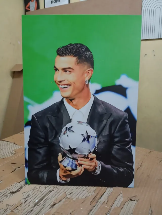 Ronaldo Award Night – Football wall art mount by Kwanza Images