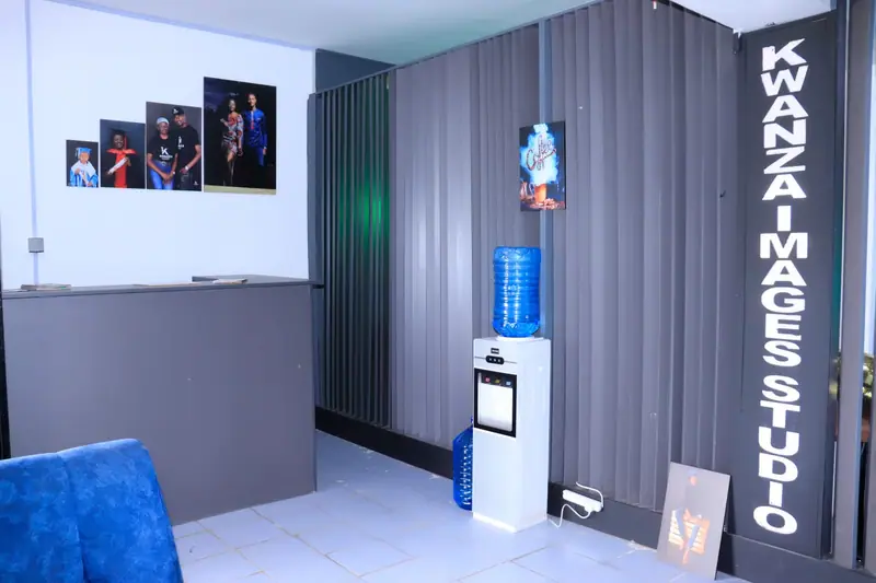 Reception area of Kwanza Images Studio in Njoro